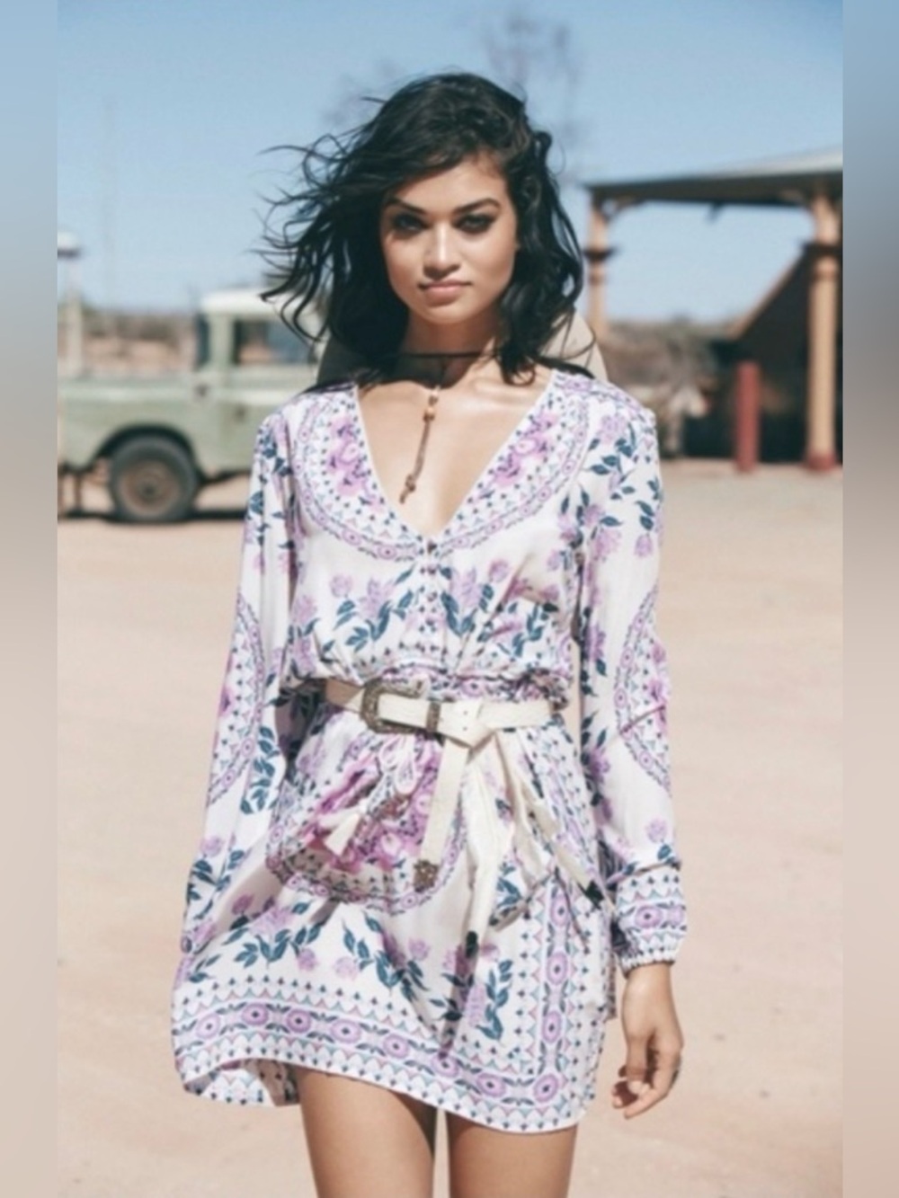 Spell Cactus Rose Cream Belt Vintage